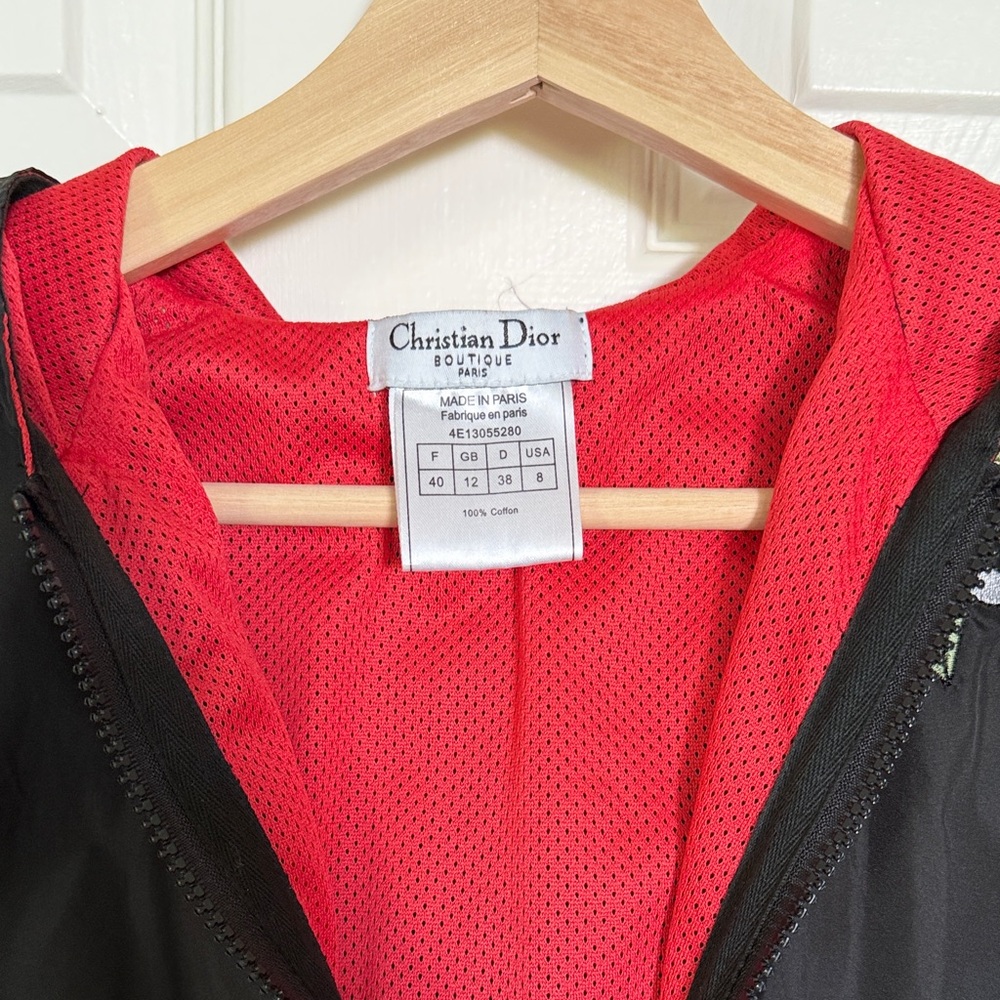 Vintage Christian Dior Black and Red Embroidered Vest - Picture 2 of 7